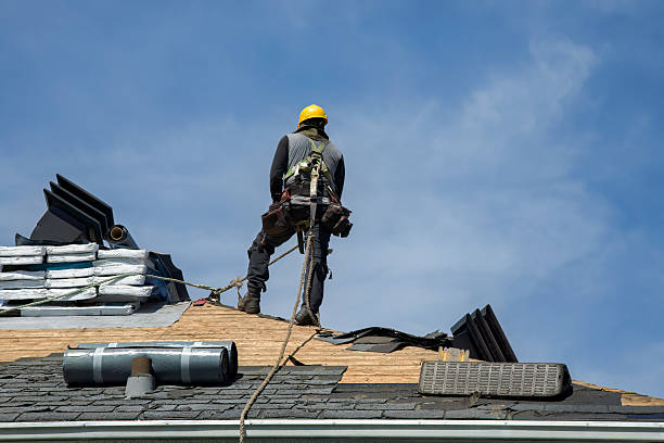 Professional Gutter Installation technician working in Yarmouth Port, MA